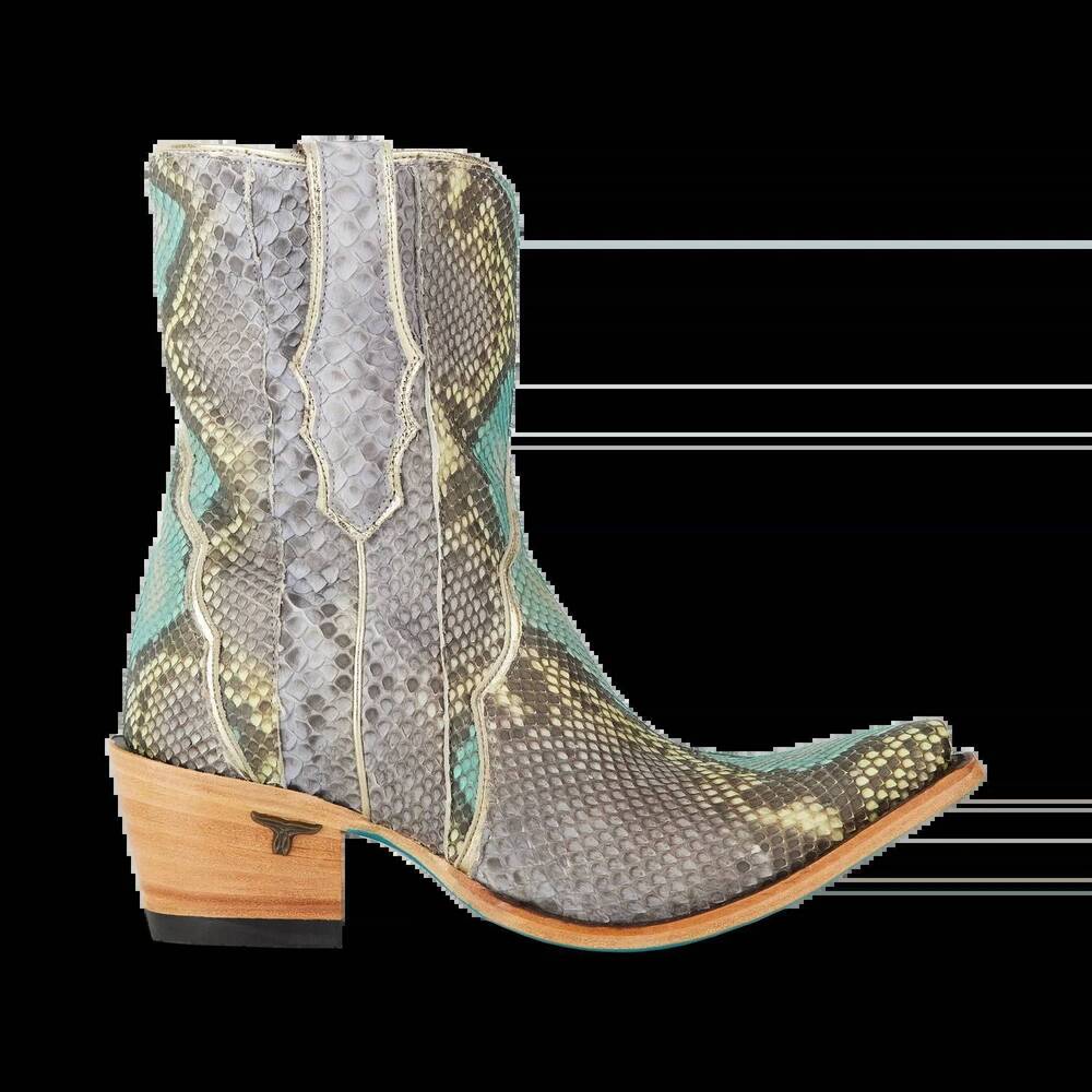 NEW LANE women's vickson exotic bootie in blue watercolor